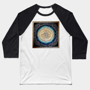 Metatron Fractal Mandala Zentangle Baseball T-Shirt